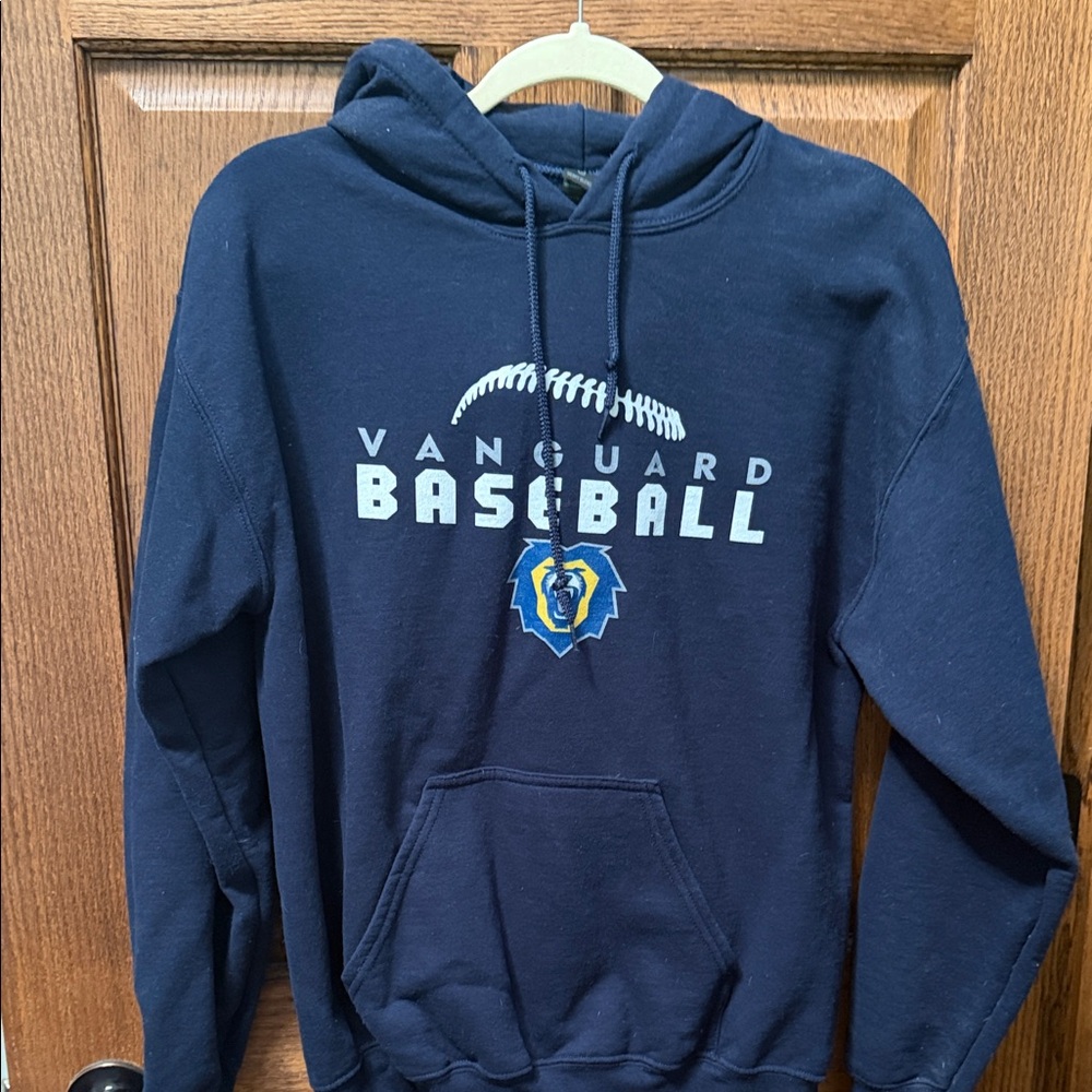 Vanguard University Baseball Navy Hooded Sweatshirt